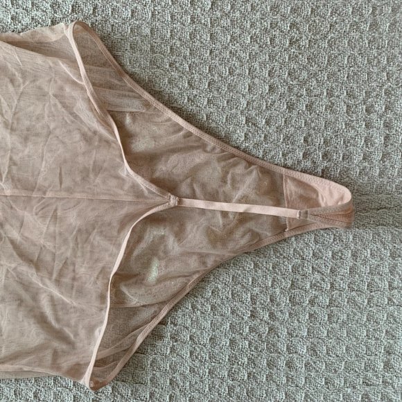 Sparkly Nude Mesh Victoria’s Secret Bodysuit - Picture 6 of 9